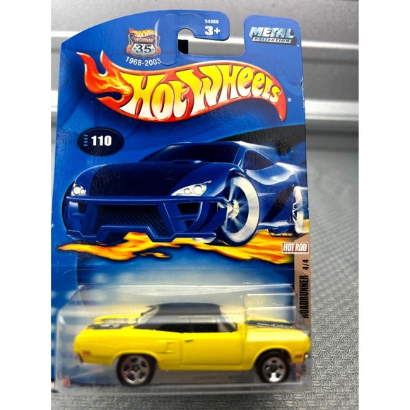 2002 Mattel Hot Wheels '70 Plymouth Roadrunner 4/4 Diecast Metal Racing Car - Picture 1 of 6